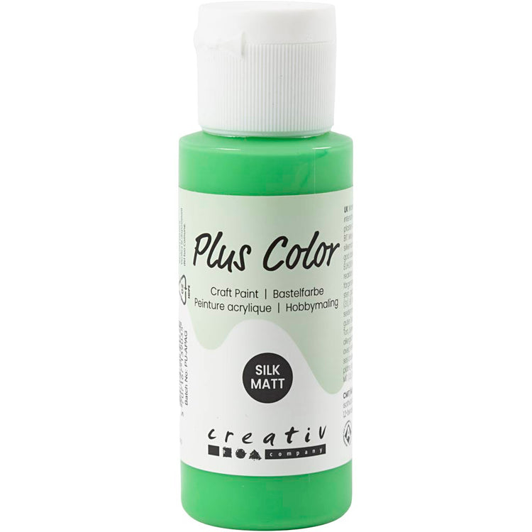 Plus Color Acrylfarbe, leuchtend grün, 60 ml 1 Flasche