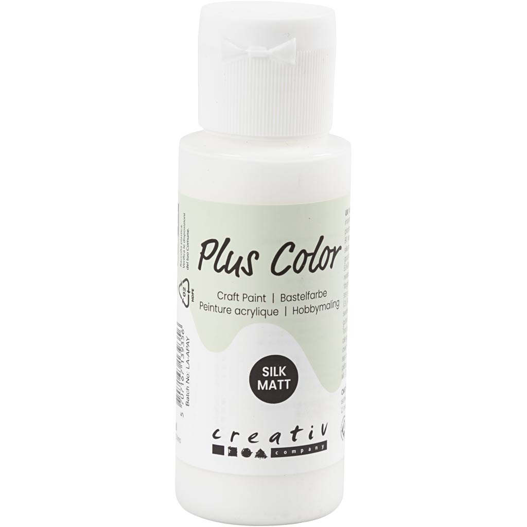 Plus Color Acrylfarbe, weiß, 60 ml 1 Flasche