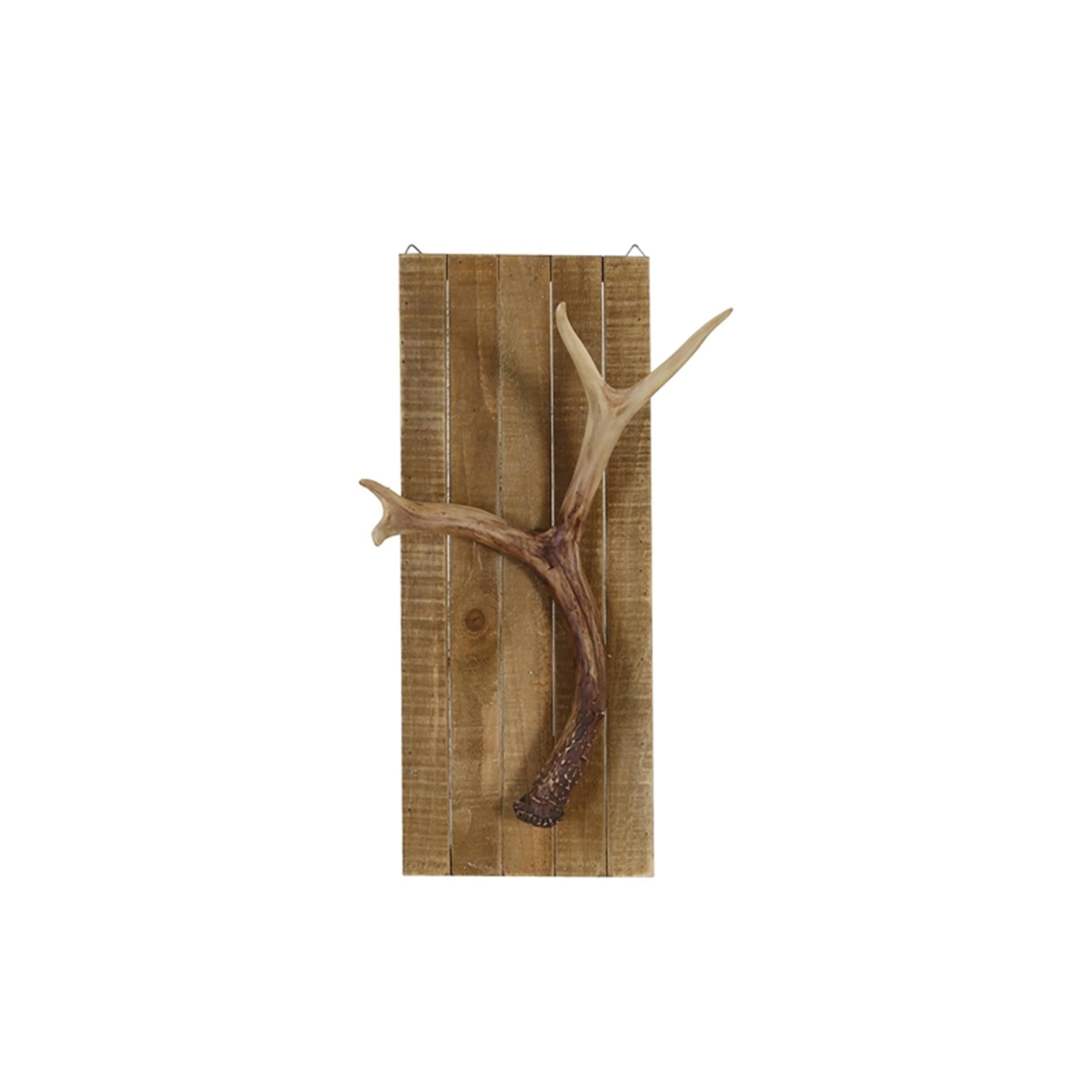 Naturel Collections Wanddekoration Geweih auf Holz 2er-Set