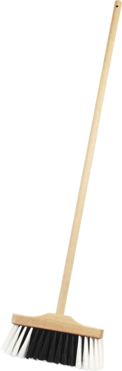 Klein Toys Pure Fresh Kinderbesen – inkl. Holzgriff – 18x5x60 cm – schwarz und weiß