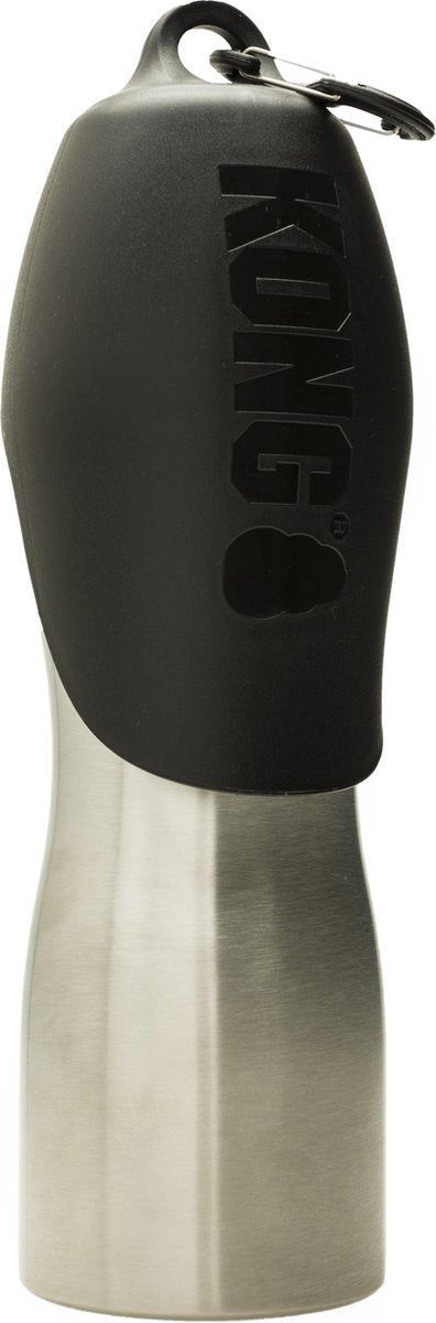 Kong h2o Edelstahl-Wasserflasche schwarz 0,75ltr
