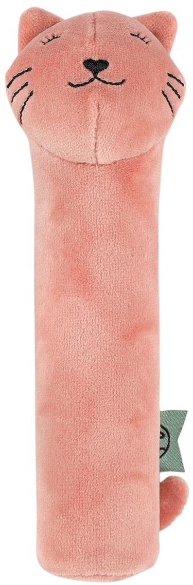 Trixie Baby-Quetschrassel Mrs. Katze – ab 3 Monaten – mit schönem Quietschgeräusch – ideal als Geschenk zur Schwangerschaft