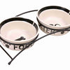 Trixie Food Bowl Trinkbehälter Set auf Ihren Füßen weiß schwarz