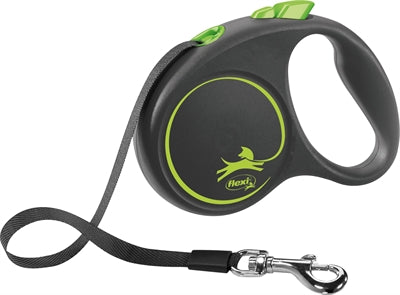 Flexi Rollijn schwarzes Designband grün