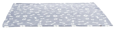 Trixie Hundedecke Kenny Fleece Knochenpfoten blau