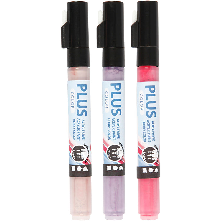 Plus Farbfarbe Stift - Fuchsia, staubige Rose, dunkle Lila