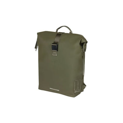 Basil SoHo Nordlicht Fahrradrucksack – Grüne moderne Fahrradtasche mit integrierter LED-Beleuchtung für Damen und Herren #Basil #Fahrradrucksack #LED #grün
