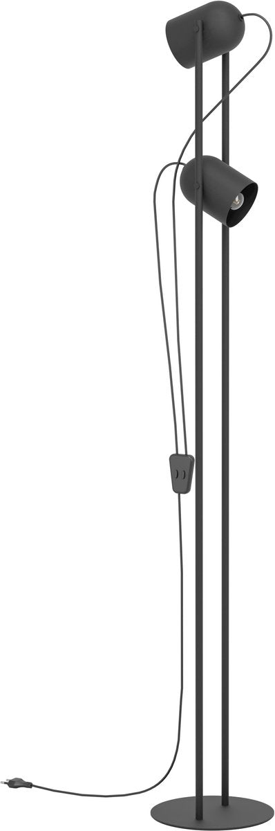 Eglo Tilston Stehleuchte – Leselampe – E14 – 142,5 cm – Schwarz – neigbar