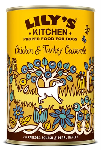 Lilys Küchenhund Hühnchen -Truthahnauflauf