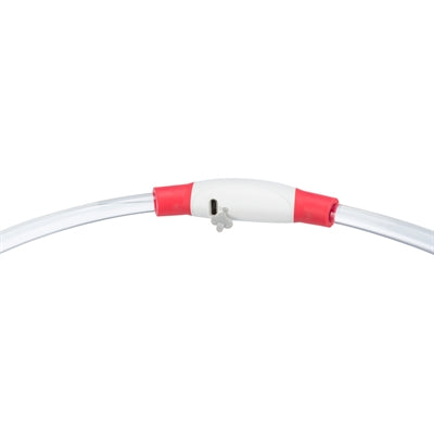 Trixie -Kragen USB -Blitzlicht leuchtend wiederaufladbar TPU Red