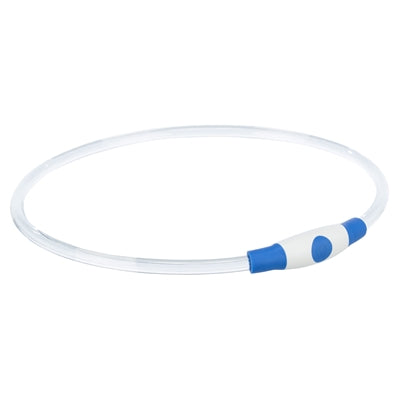 Trixie -Kragen USB -Blitzlicht leuchtend wiederaufladbar TPU Blau