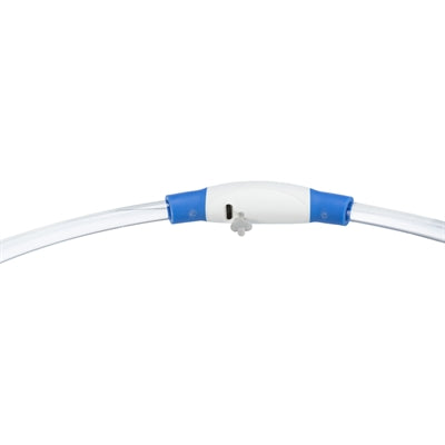 Trixie -Kragen USB -Blitzlicht leuchtend wiederaufladbar TPU Blau