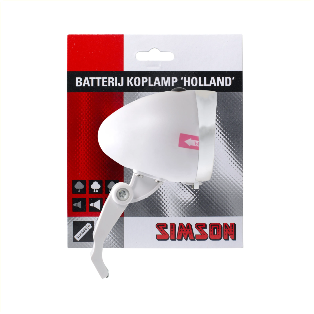 Simson Batterie-Scheinwerfer Holland Weiß