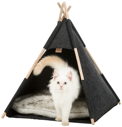 Trixie -Katzenkorb Tipi fühlte sich Anthrazit an