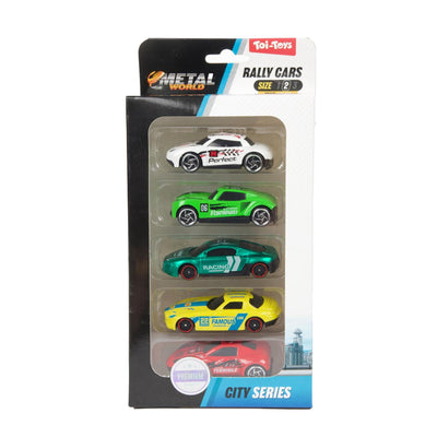Toi-toys Toi Toys Rallye-Autos 5er-Set aus Metall