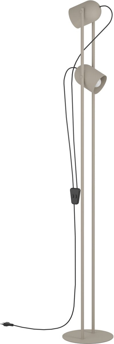 Eglo Tilston Stehleuchte – Leseleuchte – E14 – 142,5 cm – Sandfarbe Beige Creme – neigbar