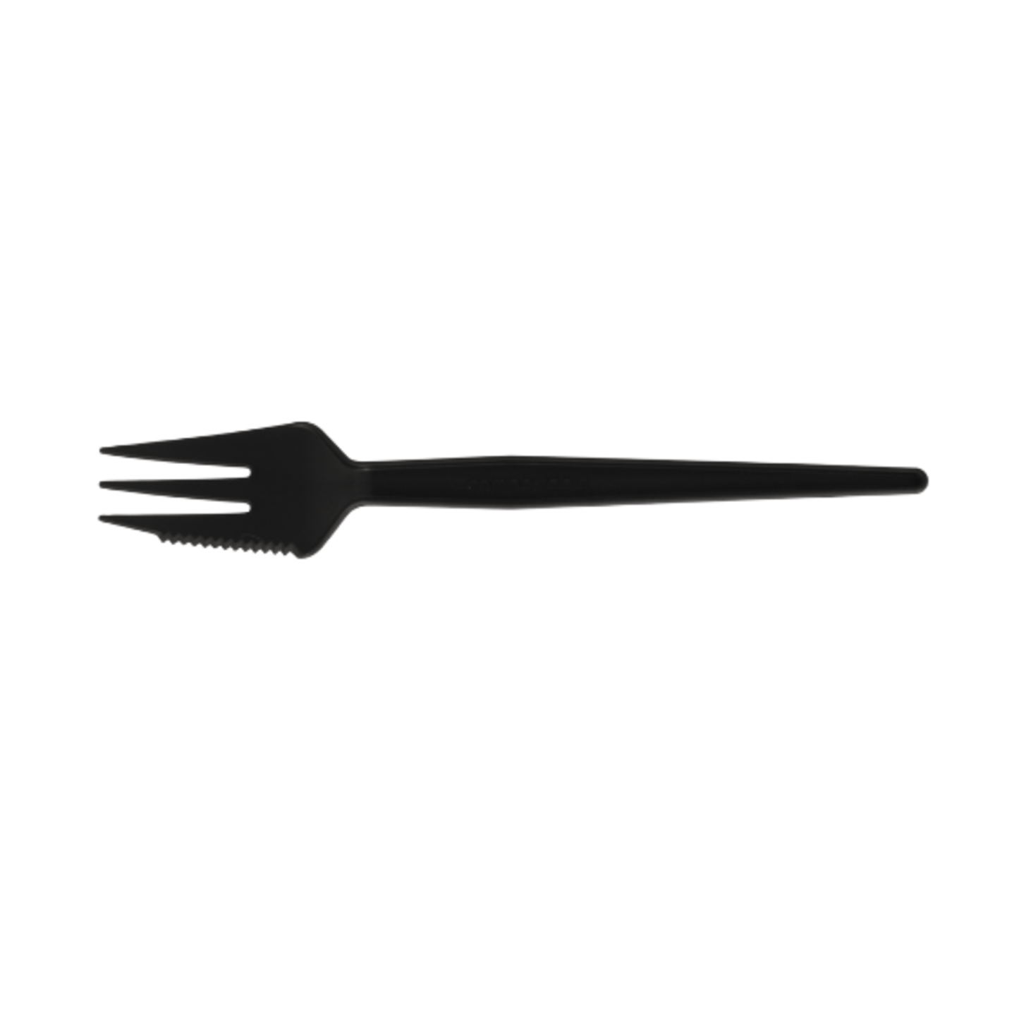 Wiederverwendbare Snackgabel mit Schneide 130 mm schwarz (1000 Stück)