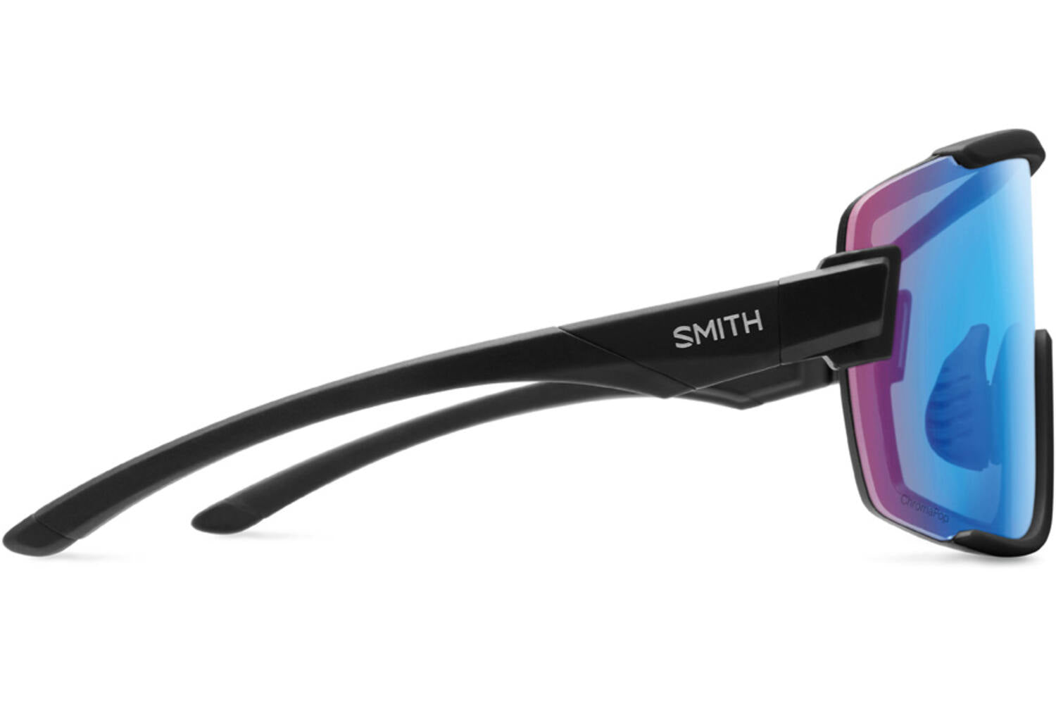 Smith Gläses Wildcat Matte schwarzer Chromapop Low hell Rosenblau Spiegel