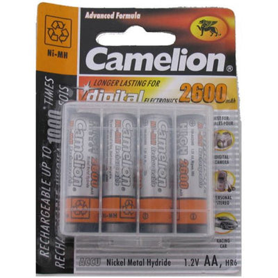 Kamelionsbatterie wiederaufladbare AA LR06 NIMH 1,5 V 2600 mAH (4 Teile)