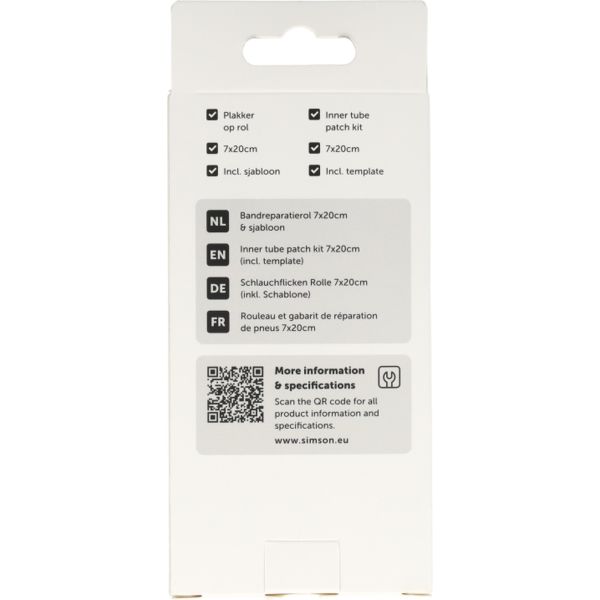 Simson Reifenreparaturrolle mit Schablone 7x20cm