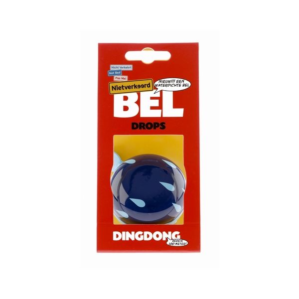 Nv ding dong Glocke 60mm Tropfen blau mit Tropfen Karte