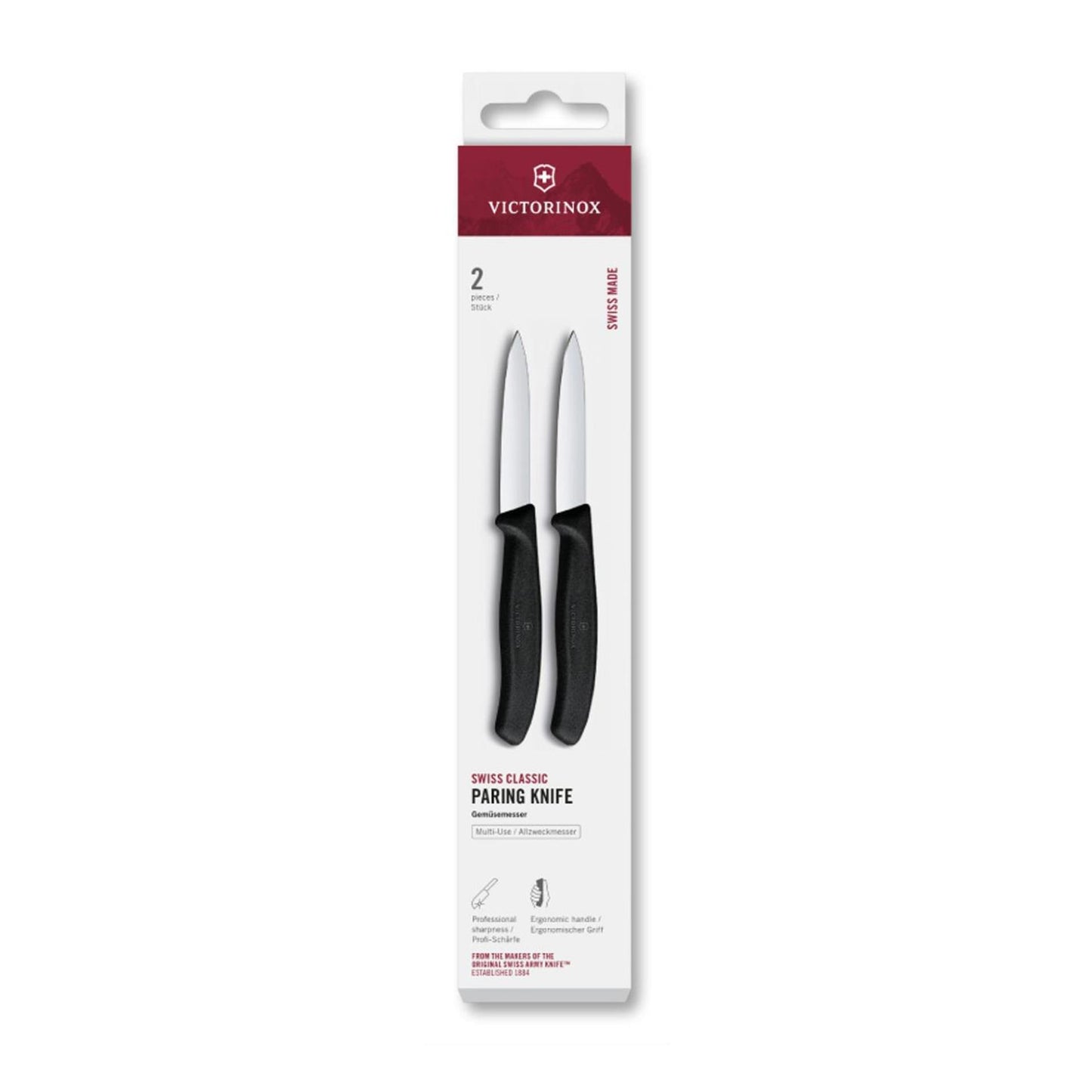 Victorinox Schälmesser 2 Stück schwarz spitz 8cm