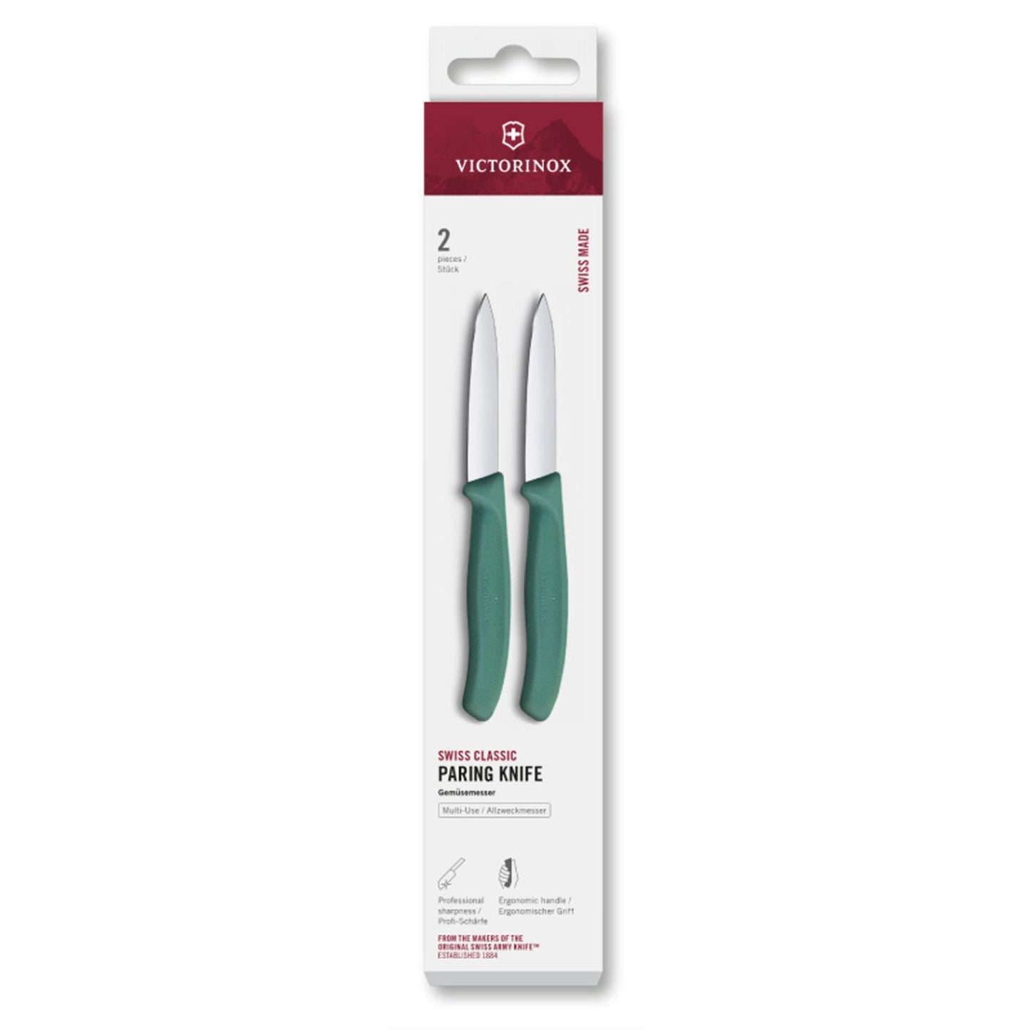 Victorinox Schälmesser 2 Stück grün spitz 8cm