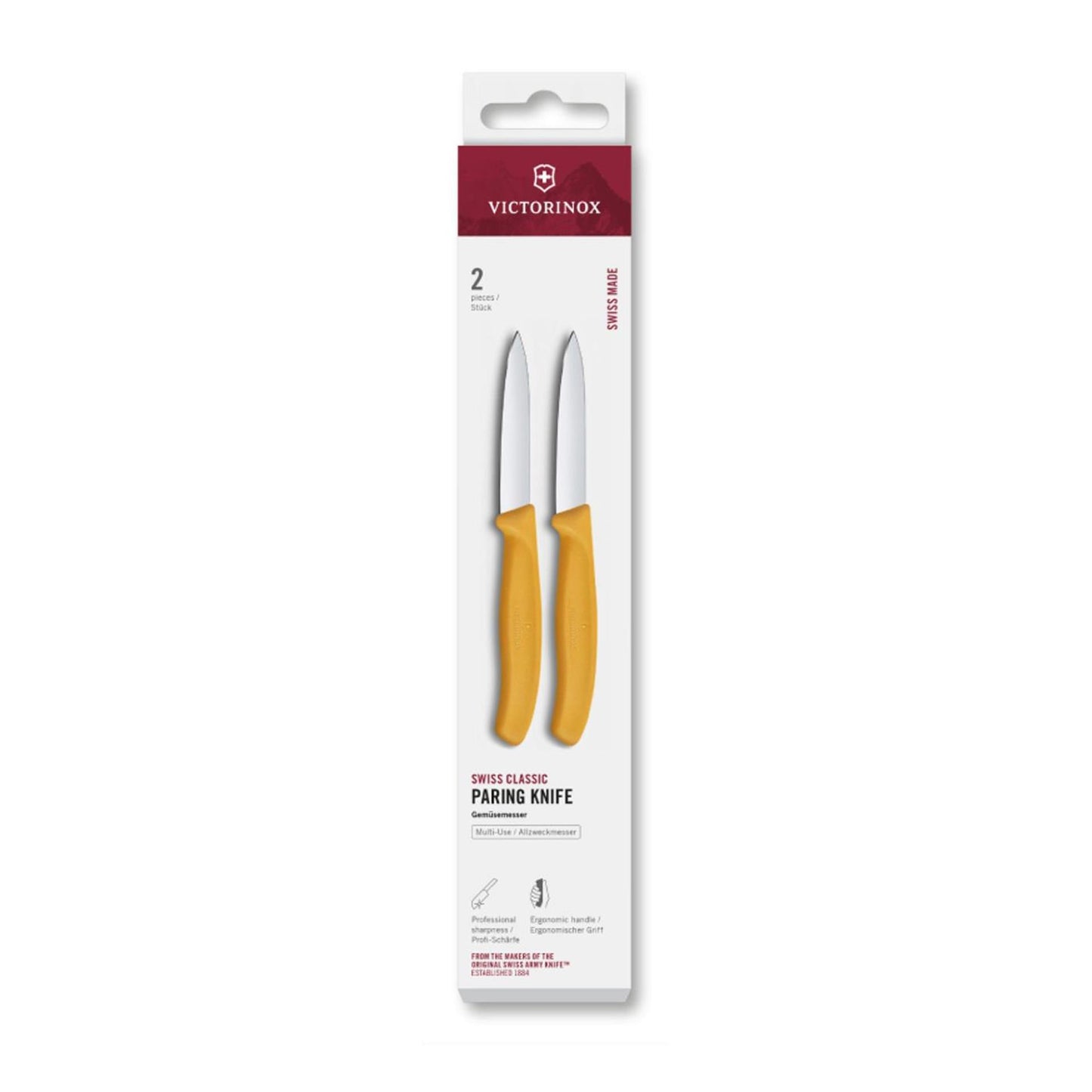 Victorinox Schälmesser 2 Stück gelb spitz 8cm