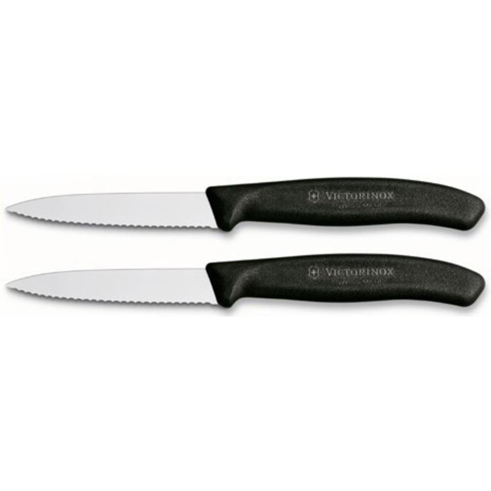 Victorinox Gemüsemesser gezahnt 2 Stück schwarz