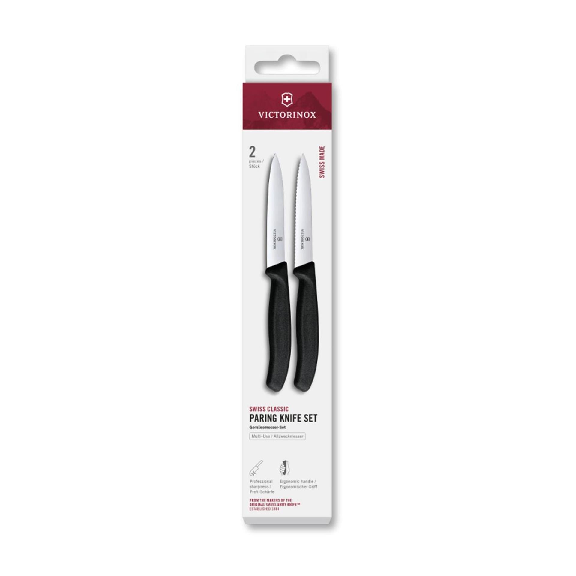 Victorinox Schälmesser 2 Stück schwarz 10cm