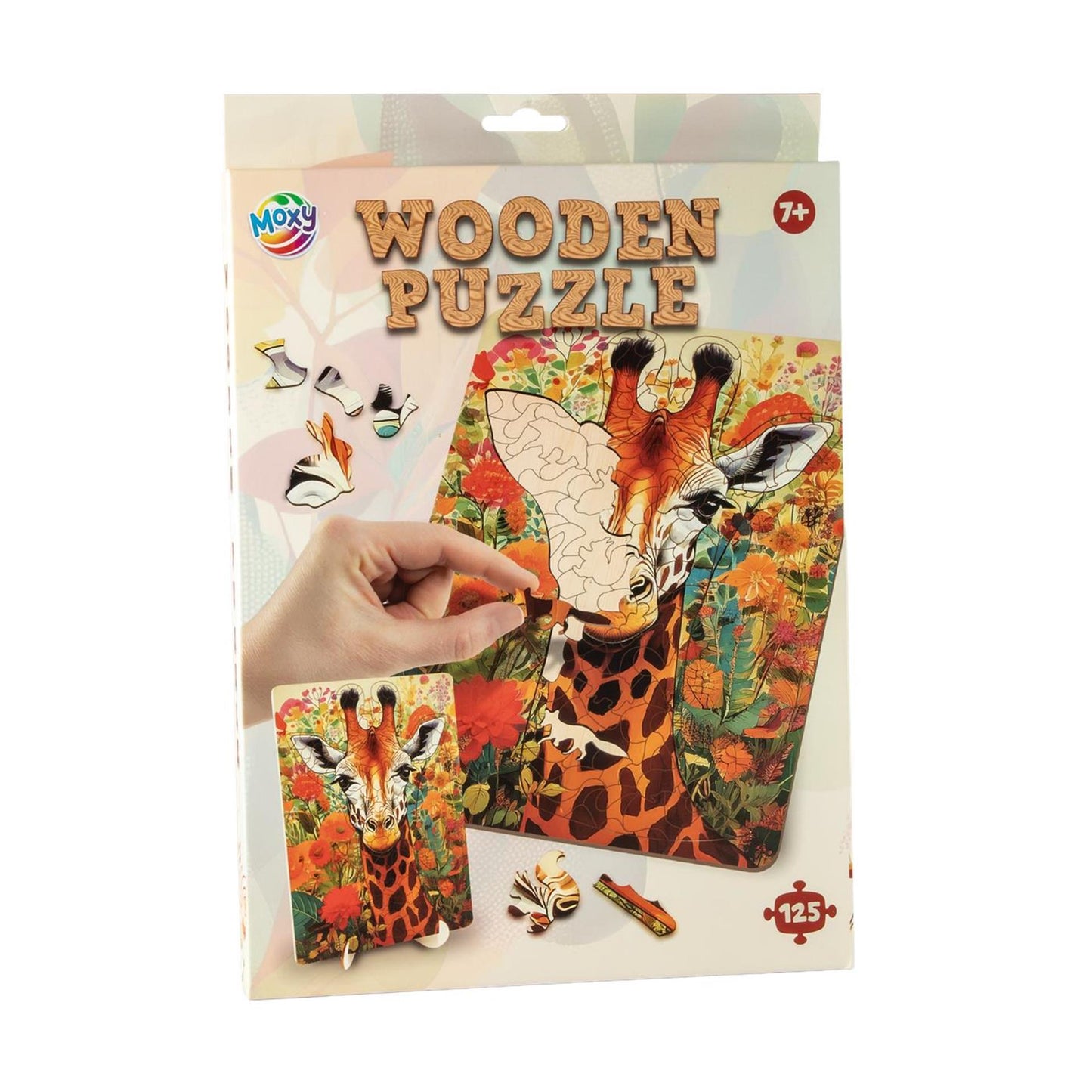 Moxy Holzpuzzle Giraffe in einzigartigen Formen