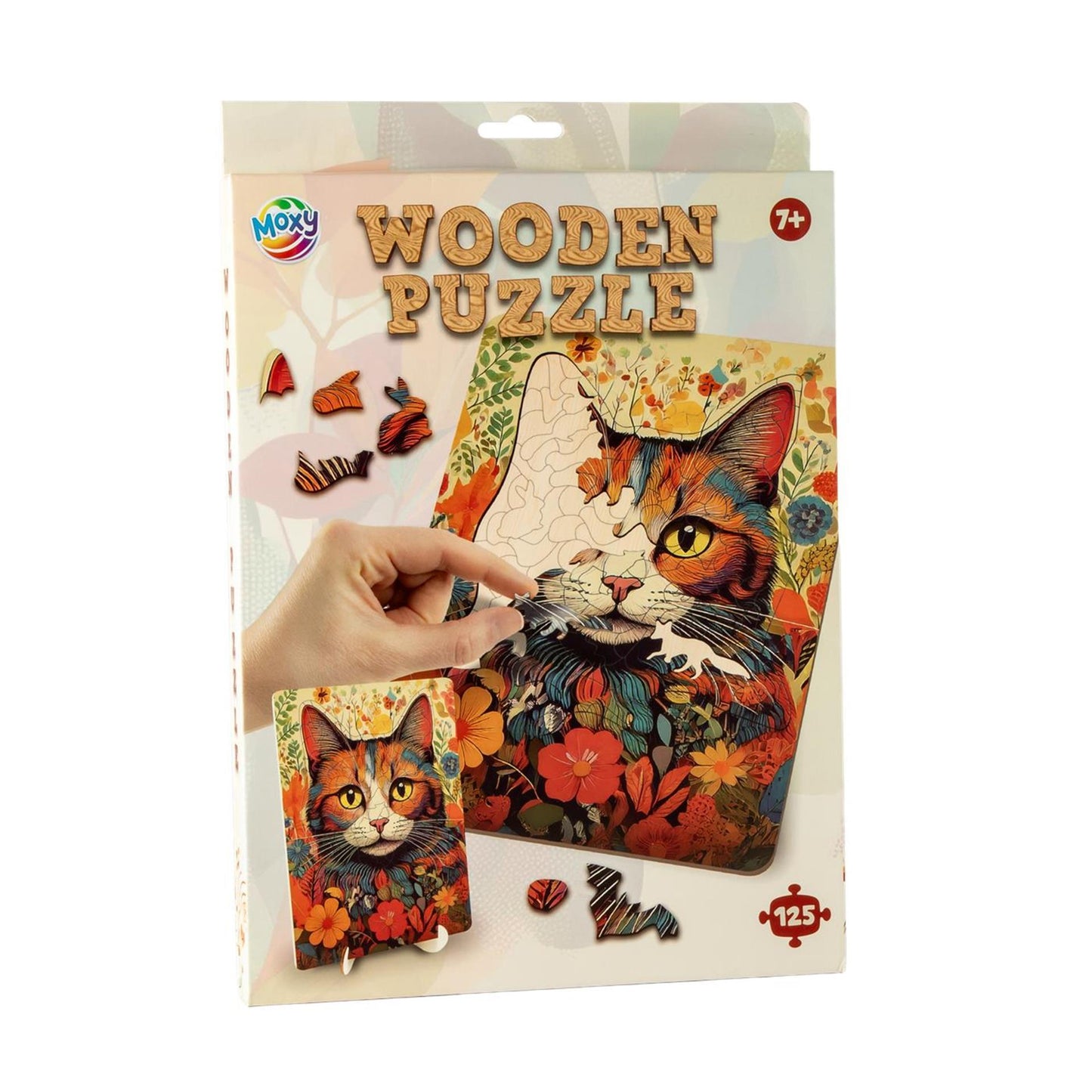 Moxy Holzpuzzle Katze mit einzigartigen Formen
