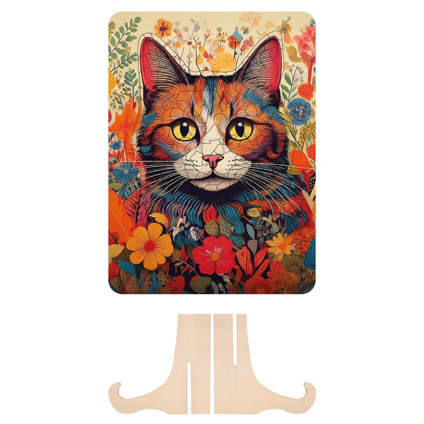 Moxy Holzpuzzle Katze mit einzigartigen Formen