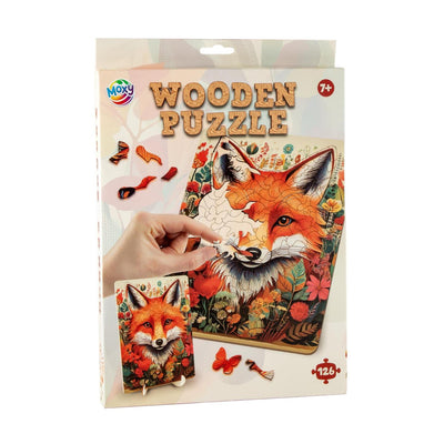 Moxy Holzpuzzle Fuchs mit einzigartigen Formen