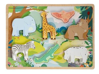 Kreative Bastelgruppe 3D-Puzzle Bauernhof aus Holz - 7-tlg.