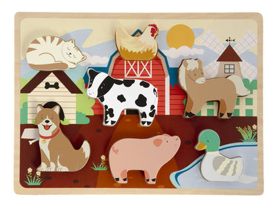 Kreative Bastelgruppe 3D-Puzzle Bauernhof aus Holz - 7-tlg.