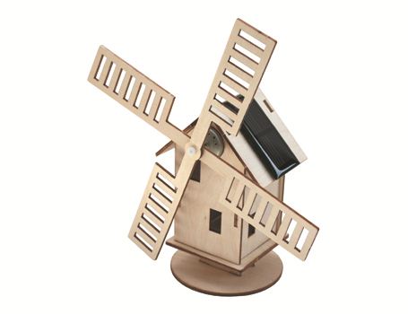 Salexpert -Gebäudepaket - Niederländische Mühle mit Solarpanel