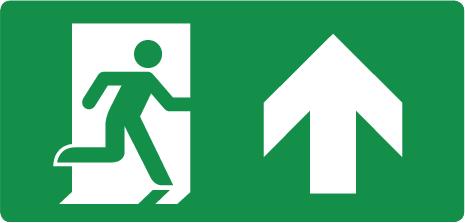 Prolumia Fluchtweg-Signalisierungsaufkleber-Set, 4-teilig, für Pro-Portal-Serie