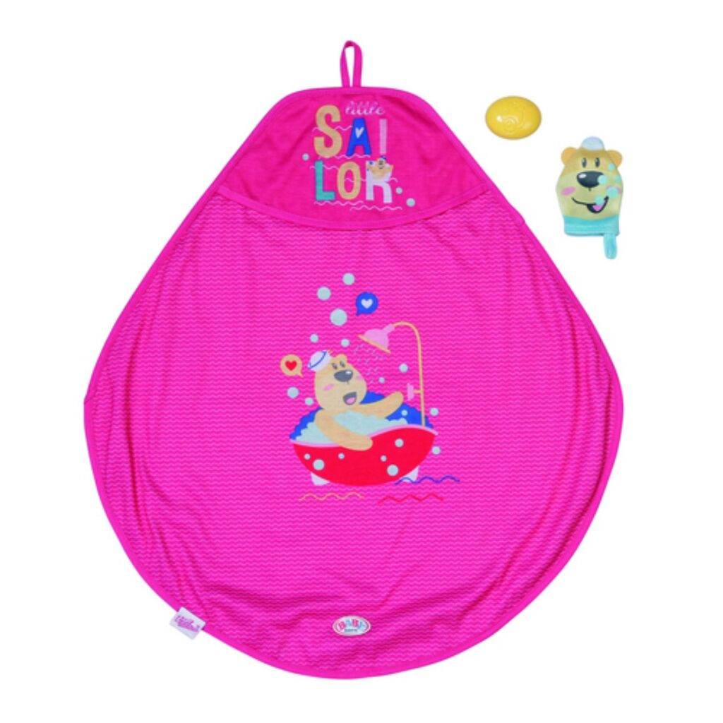 Zapf Kreation Baby geborenes Bad Kapuze Handtuchset Bad Set für Poppp