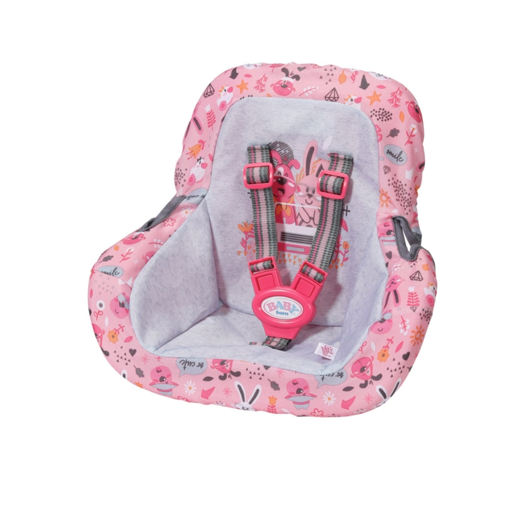 Baby geborenes Baby geborene Autositz rosa grau