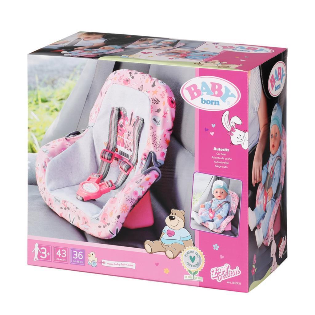 Baby geborenes Baby geborene Autositz rosa grau