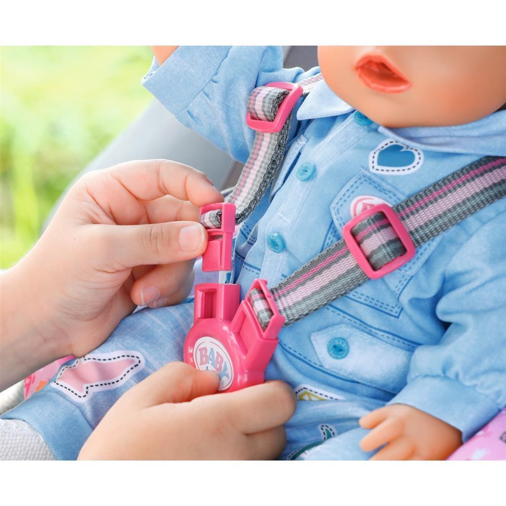 Baby geborenes Baby geborene Autositz rosa grau