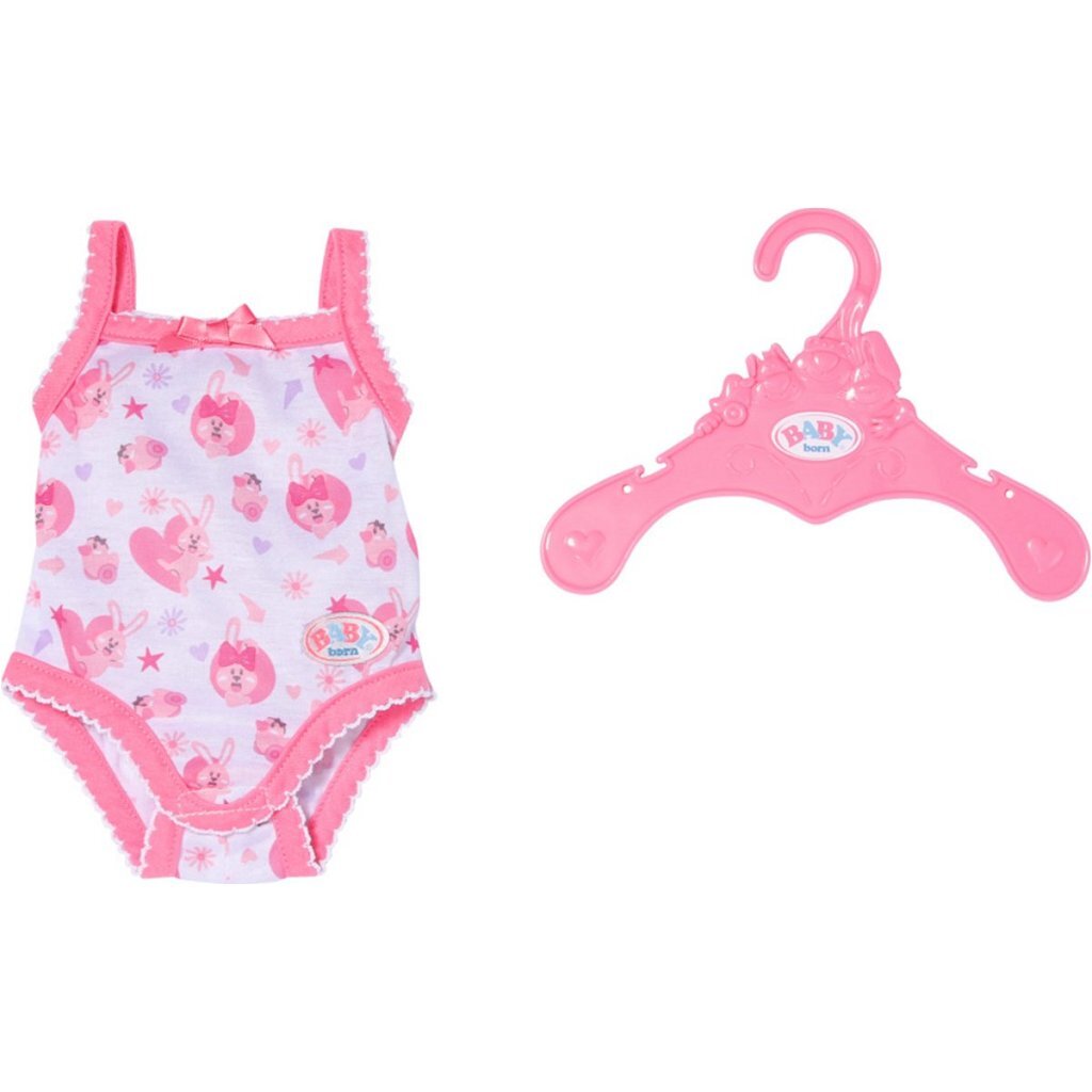 Baby geboren Bodper 43 cm rosa weiß