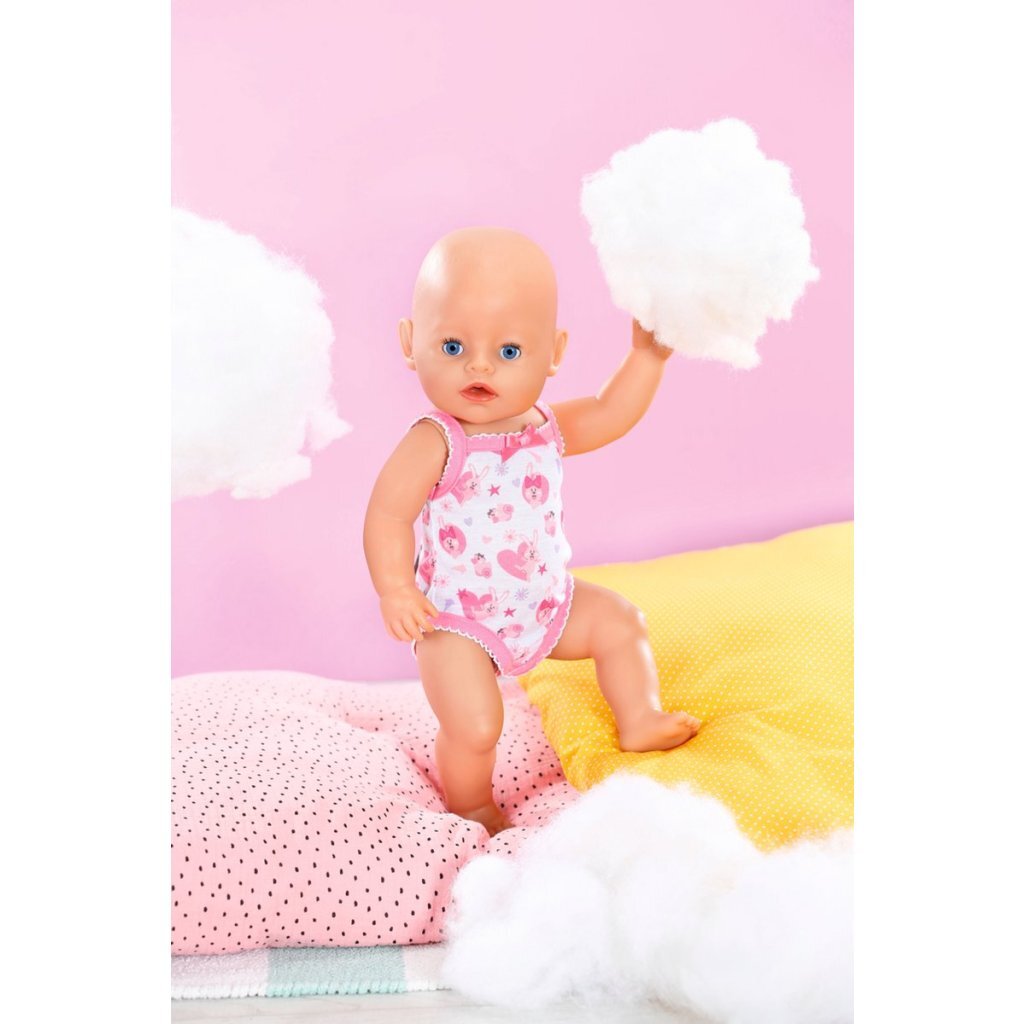 Baby geboren Bodper 43 cm rosa weiß