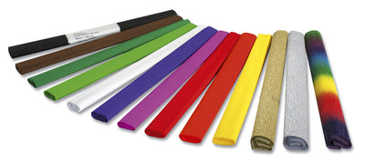 Folia Folia FO-822106 Krepppapier 50 cmx2,5 m Schrumpfung von 10 Falten Gelb
