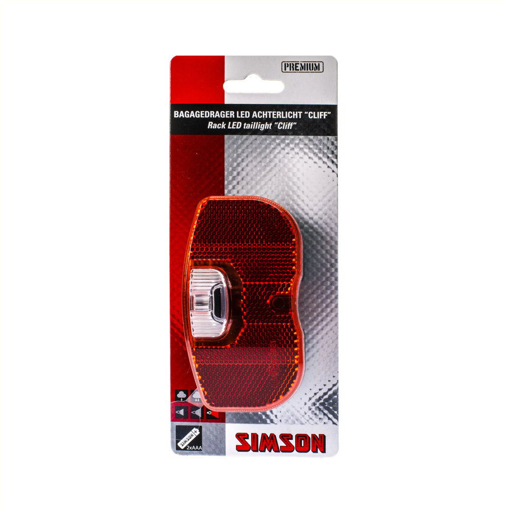 Simson Batterieträger Rücklicht Cliff 1 led an oder