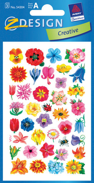 Avery Avery AV-54304 Papieretikett Z-Design-Paket ein 3 Blumenblatt