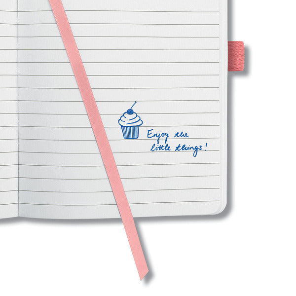 Sigel Sigel SI-JN203 Notizbuch Jolie beeindruckt A5 Hardcover ausgekleidet 'Salmon Pink'
