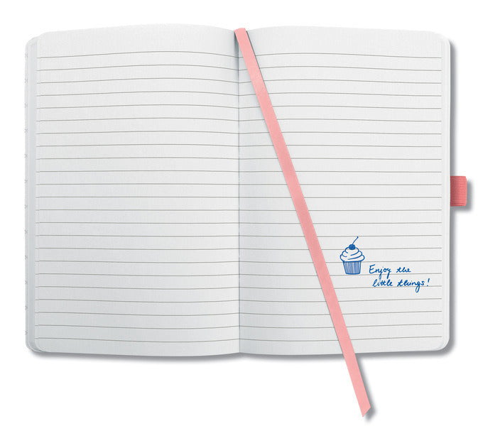 Sigel Sigel SI-JN203 Notizbuch Jolie beeindruckt A5 Hardcover ausgekleidet 'Salmon Pink'