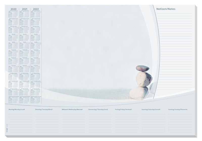 Sigel Sigel Si-ho370 Schreibtisch Ondergers 59.5x41cm 30 Blatt mit Kalender Harmonie